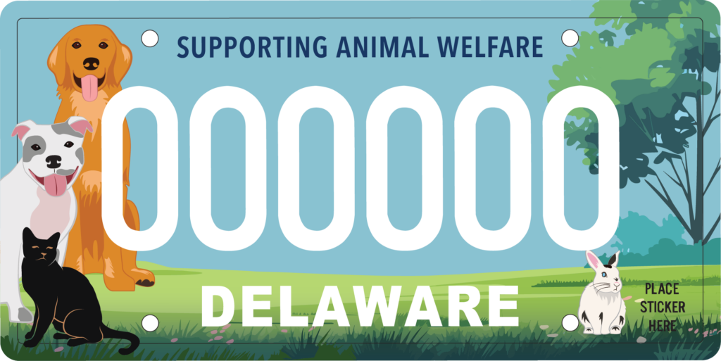 Delaware Animal Welfare License Plate